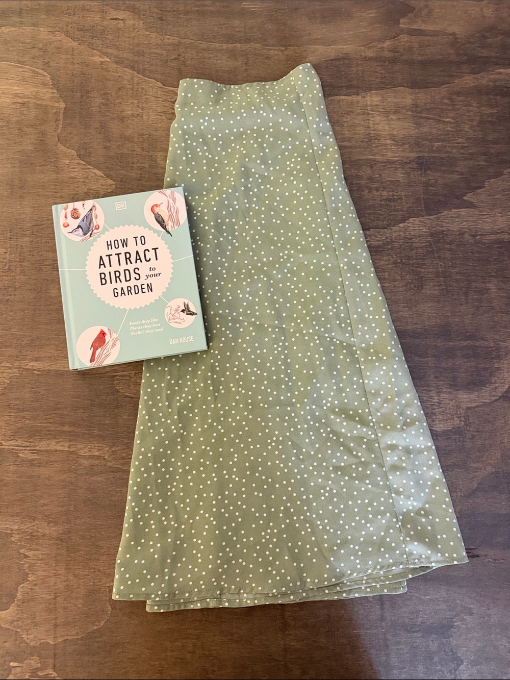 Paper Crane Polka Dot Light Green A-Line Skirt